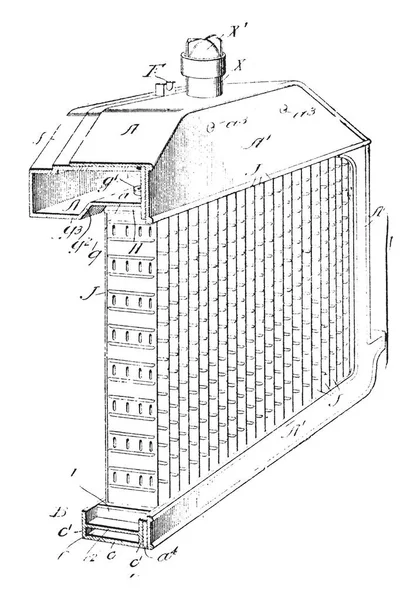 Radiador Intercambio Calor Utiliza Para Transferir Calor Por Radiación Térmica — Archivo Imágenes Vectoriales