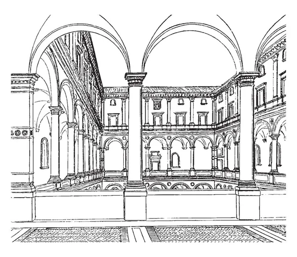 Cancellaria Palast Charakteristisches Merkmal Italienischer Öffentlicher Gebäude Ein Renaissance Palast — Stockvektor