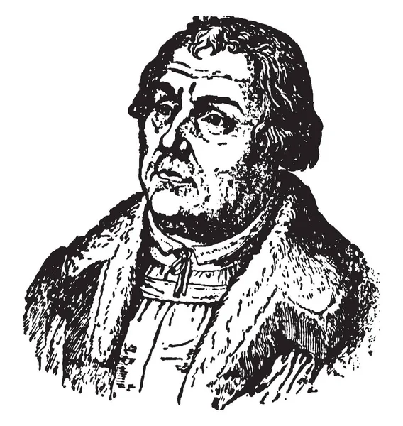 Martin Luther 1483 1546 Fue Profesor Alemán Teología Compositor Sacerdote — Vector de stock