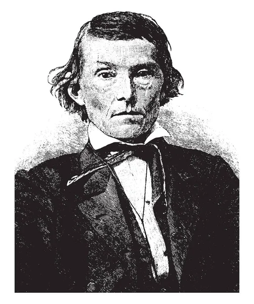 Alexander Hamilton Stephens 1812 1883 Abd Siyasetçi Georgia Vintage Çizgi — Stok Vektör