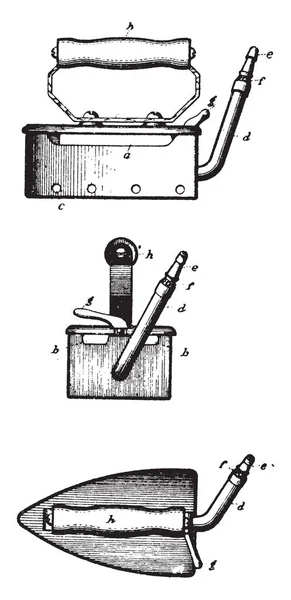 Fer Triste Est Dispositif Métallique Avec Une Poignée Une Base — Image vectorielle