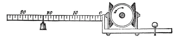 Dynamomètre Balance Appareil Mesure Force Dépensée Par Les Hommes Dessin — Image vectorielle