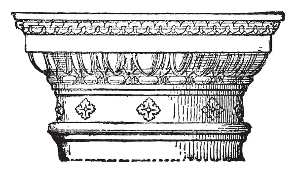 Столица Эпохи Возрождения Старинная Гравированная Иллюстрация Индустриальная Энциклопедия Лами 1875 — стоковый вектор