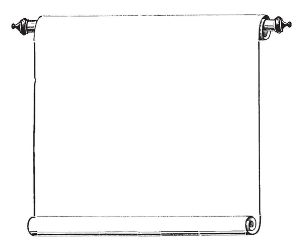 Manuscrit Écriture Actuelle Long Rouleau Papier Informations Stockées Dessin Ligne — Image vectorielle