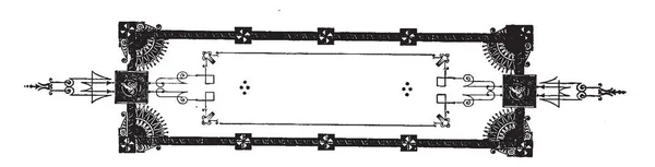 Bannière Ornée Ont Une Bordure Ligne Épaisse Sombre Dessin Ligne — Image vectorielle