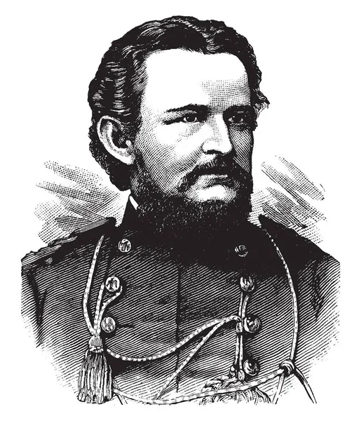 General Wesley Merritt 1836 1910 Ilk Amerikan Askeri Valisi Filipinler — Stok Vektör