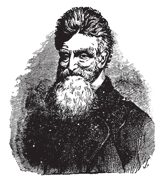 John Brown 1800 1859 Était Abolitionniste Américain Mené Raid Sur — Image vectorielle