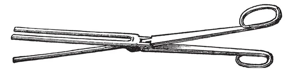 Forbici Scanalatura Forma Attrezzo Scanalatura Aggraffatura Lino Piccole Dita Cilindriche — Vettoriale Stock