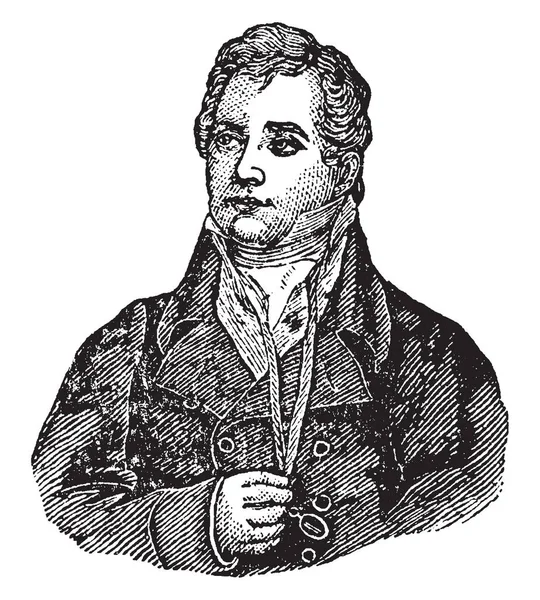 トーマス ムーア 1779 1852 彼はアイルランドの詩人 ソング ライター および 吟遊詩人の少年と夏の最後のバラ ビンテージの線の描画や彫刻イラストの歌詞で有名な芸能人 — ストックベクタ
