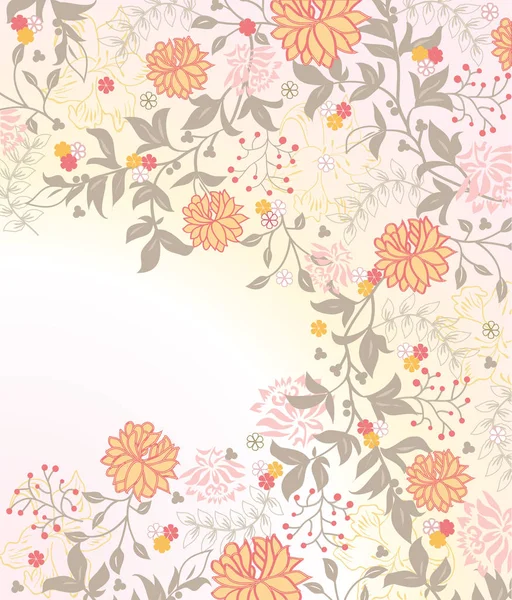 Fundo Floral Bonito Ilustração Vetorial — Vetor de Stock