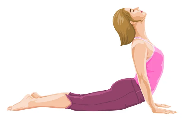 Vectorillustratie Van Vrouw Yoga Vormen — Stockvector