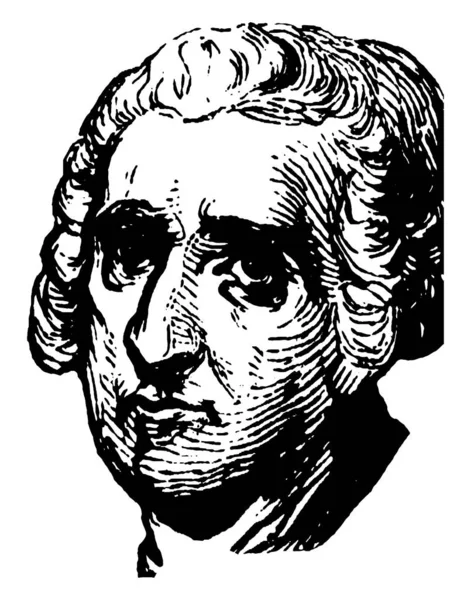 Thomas Kean 1734 1817 Był Amerykański Prawnik Polityk Vintage Rysowania — Wektor stockowy