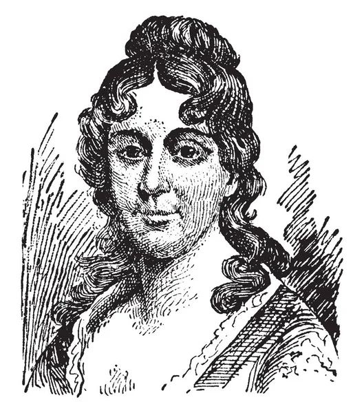 제퍼슨 1748 1782 그녀는 1779에서 버지니아의 1781에 퍼스트 레이디 빈티지 — 스톡 벡터