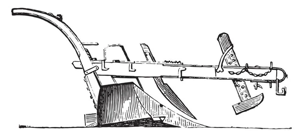 Pług Belgijski Obuwia Vintage Grawerowane Ilustracja Przemysłowe Encyklopedia Lami 1875 — Wektor stockowy