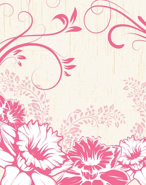 Vector Illustration Wallpaper Floral Elements — Stock Vector