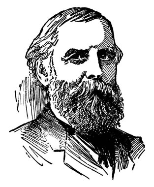 Lyman J. Gage, 1836-1927, bir Amerikalı yatırımcı ve Cumhurbaşkanlığı kabin memur, Hazine Bakanı ve ilk Ulusal Bankası, vintage çizgi çizme veya oyma illüstrasyon Başkanı yapıldı.