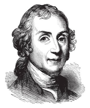 Joseph Priestley, 1733-1804, o bir İngiliz teolog, İngiliz muhalif din adamı, doğal filozof, kimyager, yenilikçi dilbilimci ve liberal politik kuramcı, vintage çizgi çizme veya oyma illüstrasyon yapıldı.