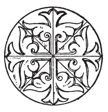 Bizans dairesel Panel St. Sofya anıt bulunur, bu eski İmparatorluk Osmanlı başkenti Konstantinopolis vintage çizgi çizme veya oyma illüstrasyon.