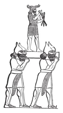 Adlandırılmış Bel Yunan yazarlar tarafından Belus olarak ve sonra da denilen bir adam Tanrı'nın Tanrılar, vintage çizgi çizme veya oyma illüstrasyon aramaya başladı.