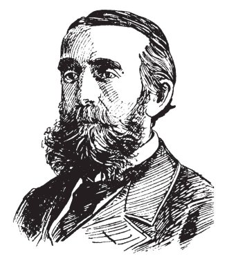 Andrew D., 1832-1918, o beyazdı bir Amerikalı tarihçi ve eğitimci, Cornell Üniversitesi, vintage çizgi çizme veya oyma illüstrasyon ilk başkanı