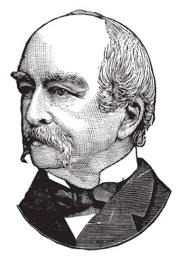 William H. Appleton, 1814-1899, o bir Amerikalı yayıncı ve işadamı, vintage çizgi çizme veya oyma illüstrasyon yapıldı.