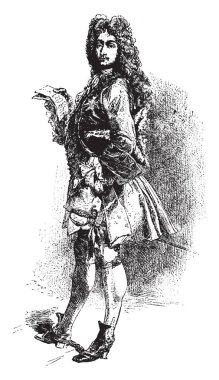 Orleans, Orleans, vintage çizgi çizme veya oyma illüstrasyon Dükü yapıldı.