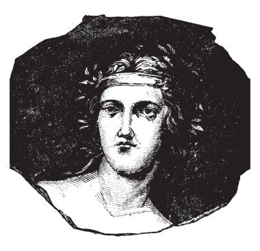 Circe bir Yunan mitolojik büyü tanrıçası ve hayvanlar, vintage çizgi çizme veya oyma illüstrasyon insan dönüm büyük bir yetenek vardı.