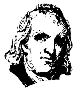 Samuel Chase, 1741-1811, Amerika Birleşik Devletleri Yüksek Mahkemesi, vintage çizgi çizme veya oyma illüstrasyon ortak bir adalet olduğunu