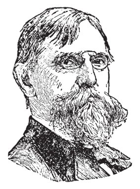 Bir Amerikalı bir avukat, Birliği Genel, New Mexico toprakları, politikacı ve yazar, vintage çizgi çizme veya oyma illüstrasyon Valisi Lewis Wallace, 1827-1905, o oldu