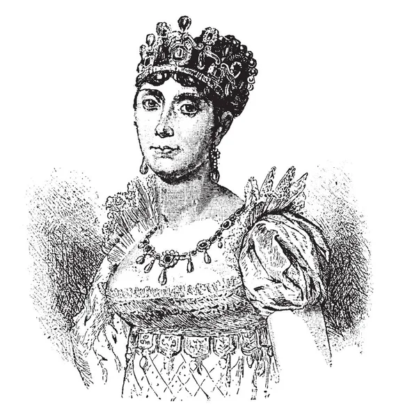 Josephine 1763 1814 Prima Imperatrice Della Consorte Francese Regina Italia — Vettoriale Stock