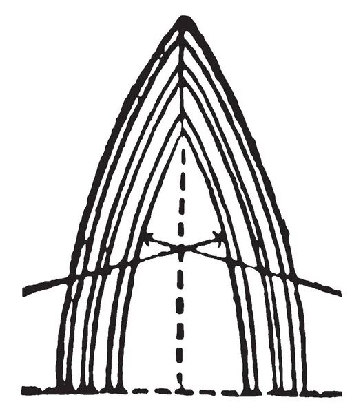 Arco Lanceta Grécia Pedra Totalmente Construção Desenho Linha Vintage Gravura —  Vetores de Stock