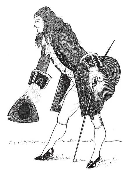 Beau Nash 1674 1761 Fue Famoso Dandy Líder Moda Gran — Archivo Imágenes Vectoriales