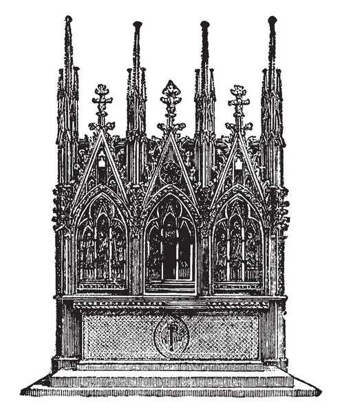 Altar Gótico Uma Ereção Feita Para Oferta Sacrifícios Para Fins —  Vetores de Stock