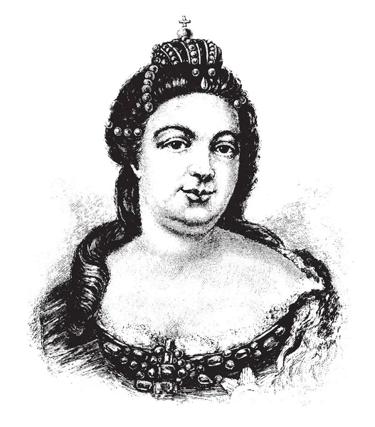 Catalina 1684 1727 Fue Emperatriz Rusia Desde 1725 Hasta 1727 — Vector de stock