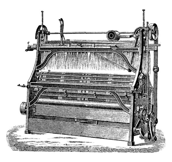 Льняная композиция, винтажная пошивочная иллюстрация. Индустриальная энциклопедия Э. Лами - 1875
.