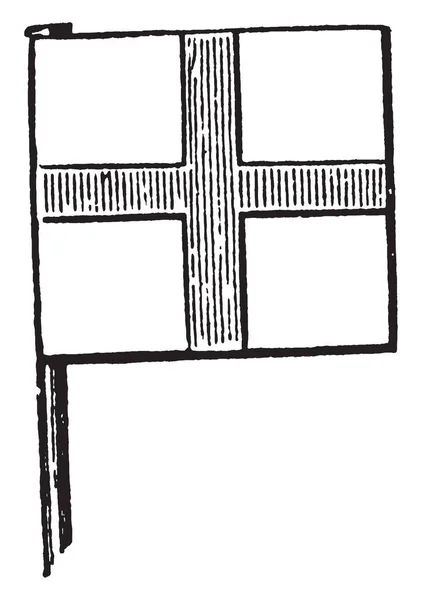 Inghilterra Stendardo San Giorgio Questa Bandiera Incrocio Linee Verticali Disegno — Vettoriale Stock