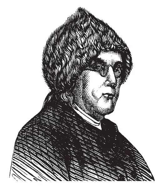 Бенджамин Франклин 1706 1790 Полиматематик Автор Принтер Политик Изобретатель Печи — стоковый вектор