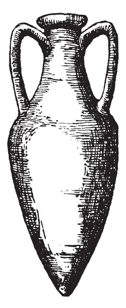 Amphora Est Pot Avec Deux Poignées Col Étroit Généralement Une — Image vectorielle