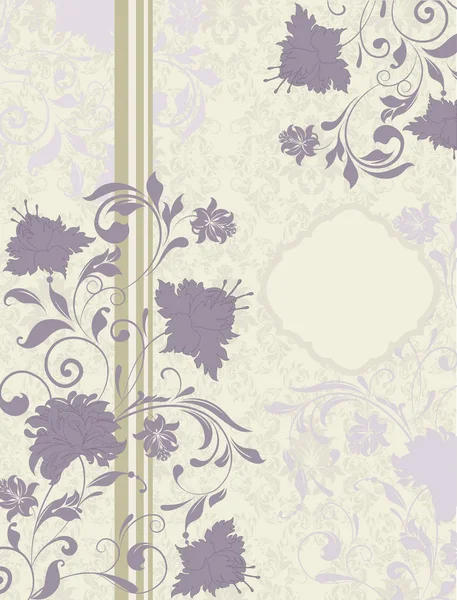 Fundo Vetorial Com Ornamentos Florais Vintage — Vetor de Stock