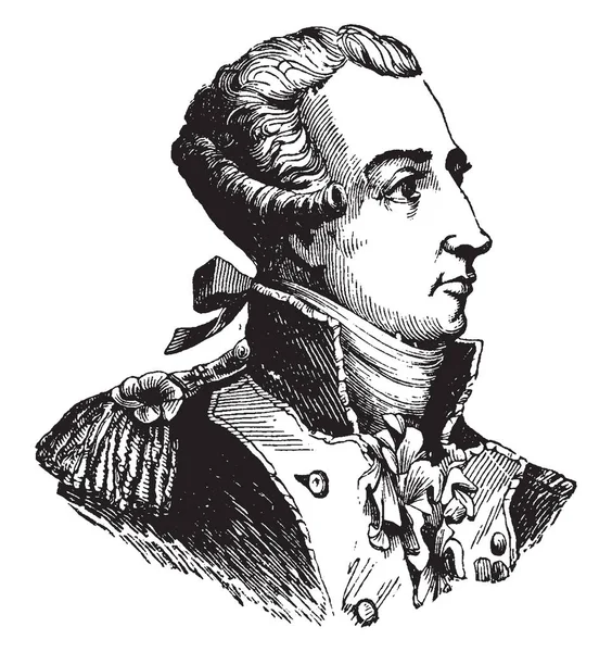 Marquis Lafayette 1757 1834 Bir Fransız Aristokrat Savaşan Amerikan Bağımsızlık — Stok Vektör