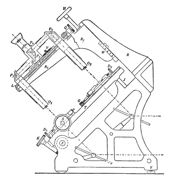 Diagrama Dispositivo Hartmann Spectrocomparator Para Medir Com Precisão Deslocamento Estrela — Vetor de Stock