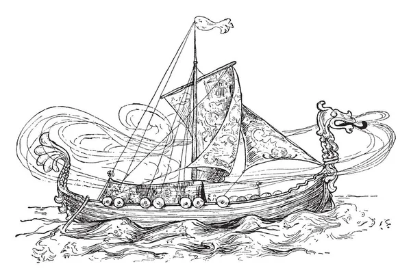 Вважається Була Магія Корабля Побудована Dvalin Карлика Було Настільки Мала — стоковий вектор