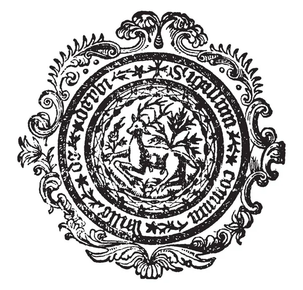Дерби Печать Представляющая Город Дерби Англии Рисунок Винтажных Линий Гравировка — стоковый вектор
