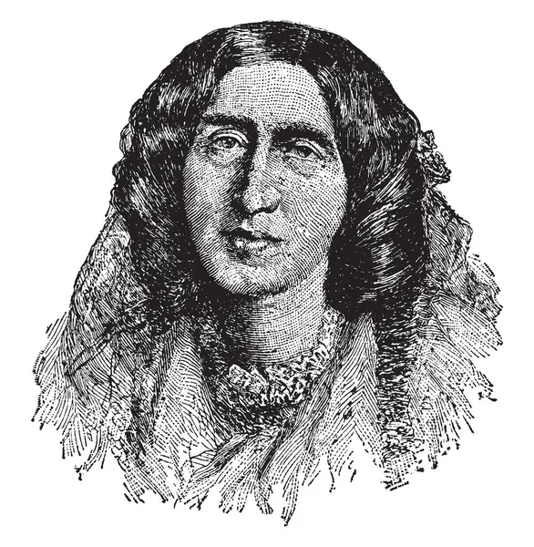 Mary Ann Evans 1819 1880 Stata Una Scrittrice Inglese Poetessa — Vettoriale Stock