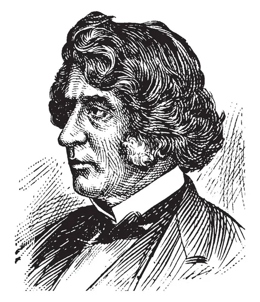 Charles Sumner 1811 1874 Era Avvocato Politico Americano Potente Oratore — Vettoriale Stock