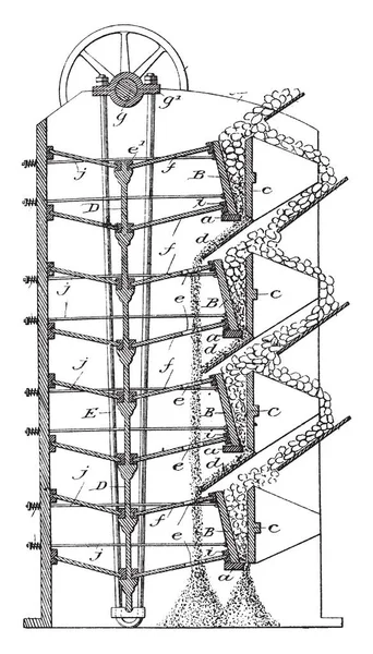 Deze Afbeelding Vertegenwoordigt Erts Crushing Machine Die Ontworpen Grote Rotsen — Stockvector