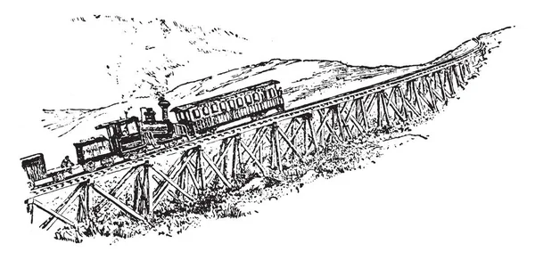 Ferrocarril Hasta Monte Washington Puede Tren Ordinario Los Pies Esta — Archivo Imágenes Vectoriales