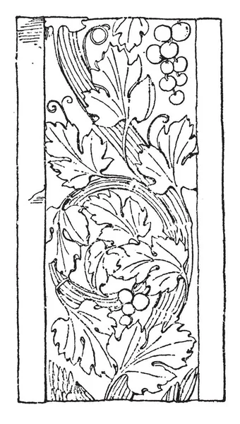 Renaissance Ornament Vine Foi Usado Como Design Pilaster Italiano Desenho — Vetor de Stock