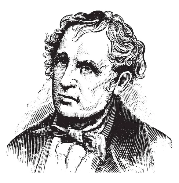 James Fenimore Cooper 1789 1851 Était Populaire Romancier Américain Historien — Image vectorielle