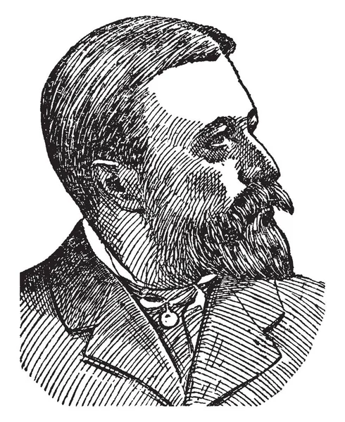 トーマス ナスト 1840 1902 彼は風刺画家におよび編集の漫画家 ビンテージの線描画や彫刻イラスト — ストックベクタ